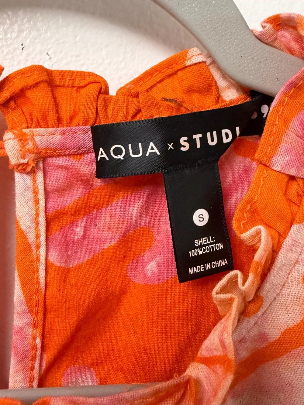 Aqua x Studio 189 Sleeveless Ruffle Tiered Tropical Midi Dress Size Small